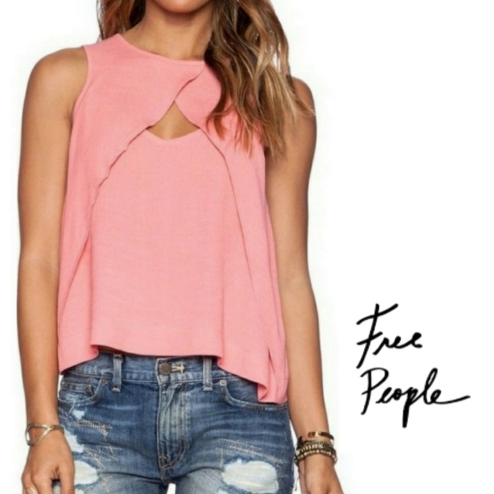 Free People coral tank top